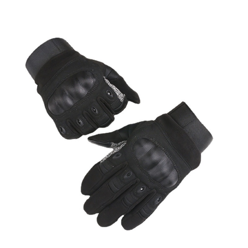 Pantalla táctil guantes tácticos de dedo completo cáscara de fibra de carbono protección conjunta antideslizante anti-corte anti-piercing de los hombres al aire libre fitness montar medio dedo