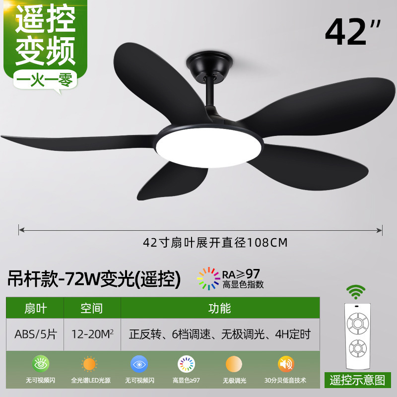 北欧现代大风力吊扇吸顶风扇灯2025新款客厅家用餐厅电扇风扇吊灯|undefined