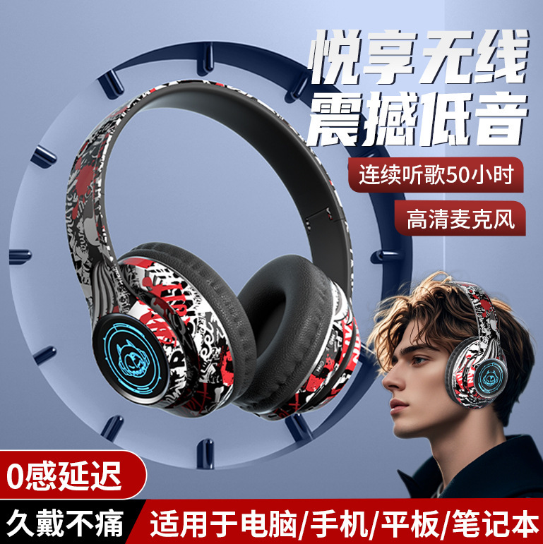 跨境新款M6头戴式蓝牙耳机无线运动游戏音乐可折叠耳麦厂家直销|undefined