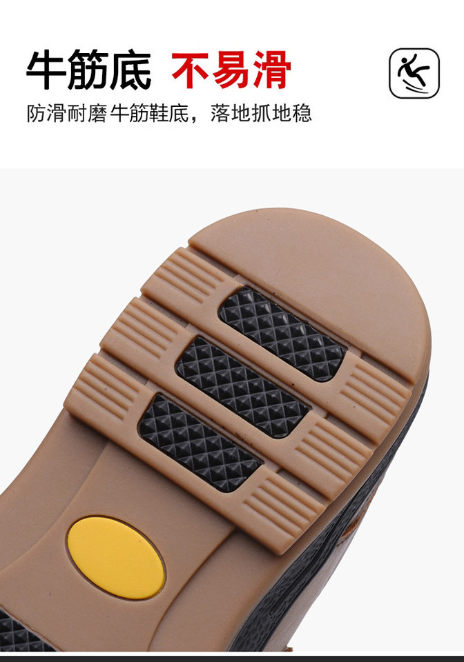 Giày sandal nam cỡ lớn thoáng khí khoét lỗ khóa dán — Màu nâu, màu đen chi tiết 14