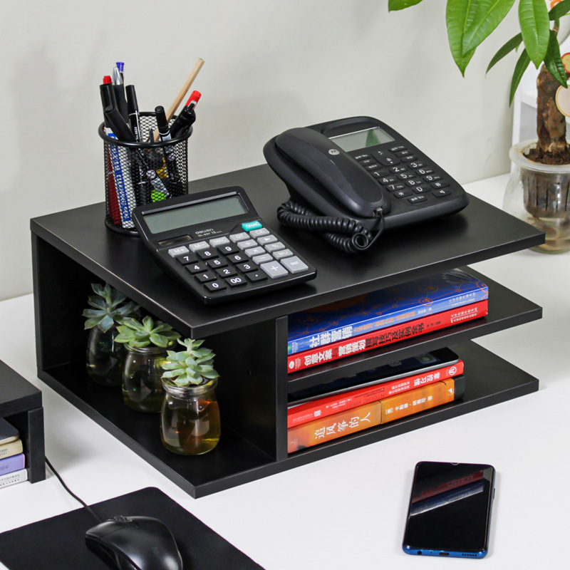 Printer Storage Rack Wooden Desktop Organizer Copier Elevated Stand Office Copier Base