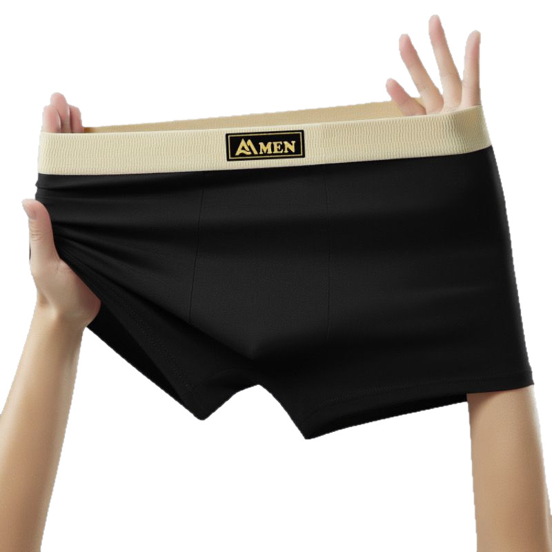 Men's Soft Underwear Solid Color Boxer Briefs Comfortable And Breathable New Skin Friendly Men's Innerwear_voghion.com