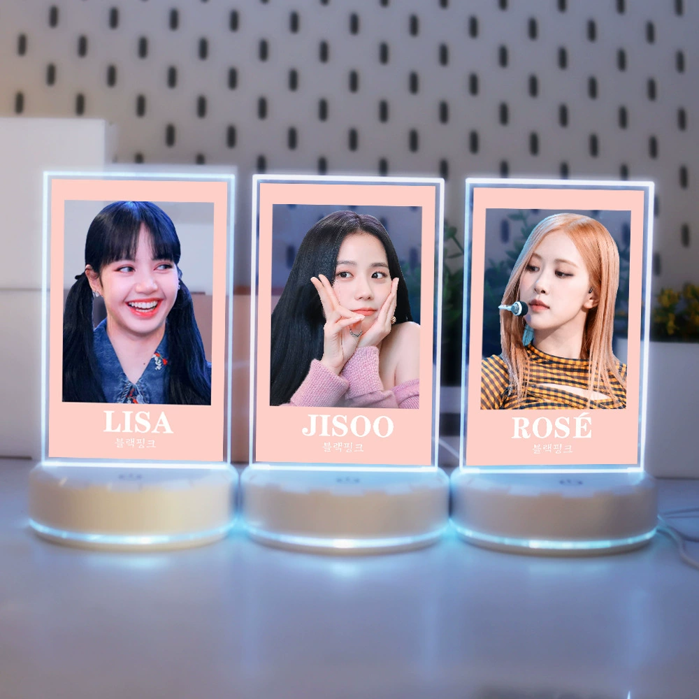 Корейская женская группа Blackpink стиль Лиза Джисoo Дженни Роуз цветной ощупь маленький ночник 18
