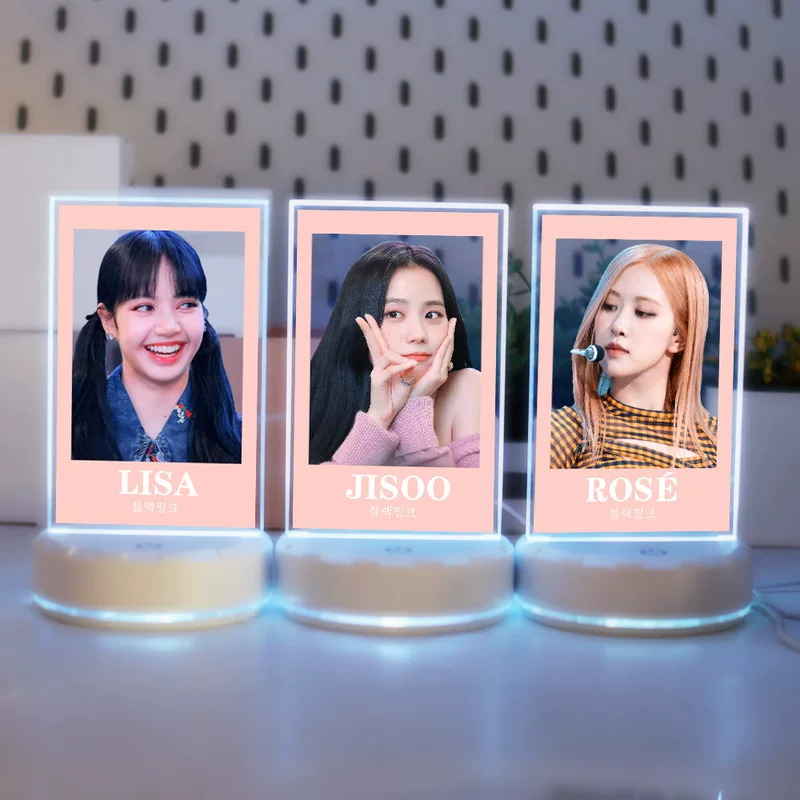 Корейская женская группа Blackpink стиль Лиза Джисoo Дженни Роуз цветной ощупь маленький ночник 18