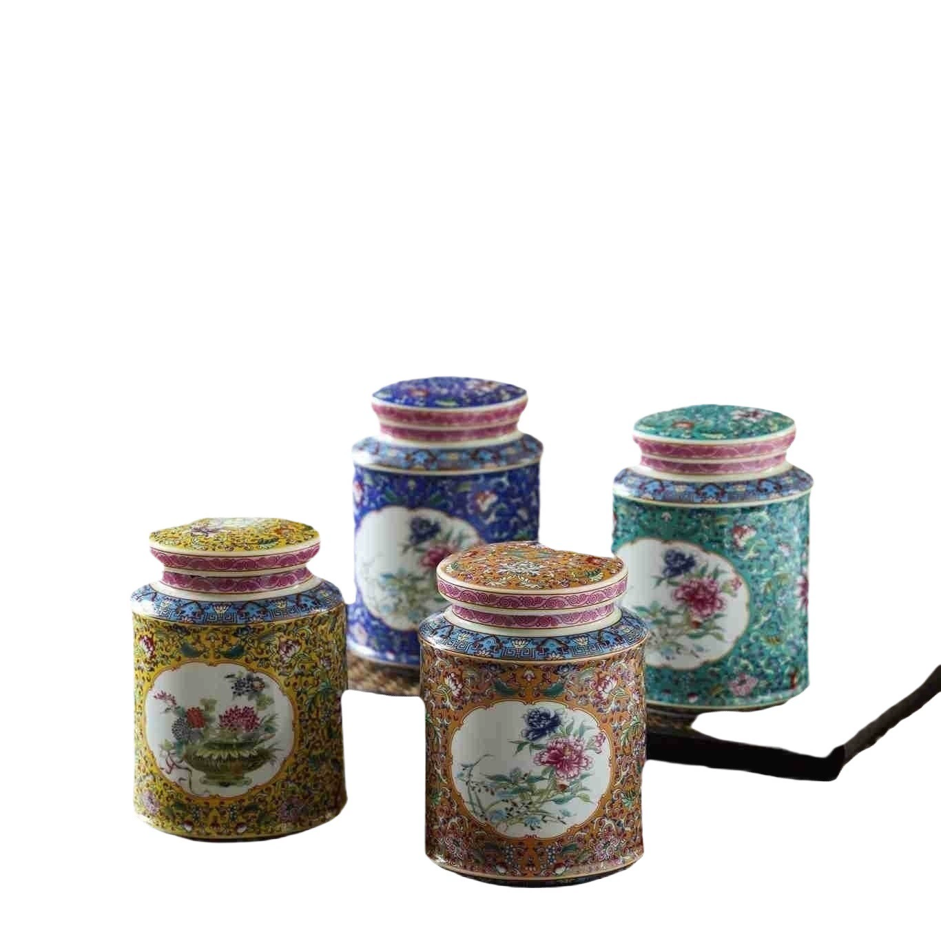 Ceramic big enamel, storage box, red (black) tea, universal green tea, pack