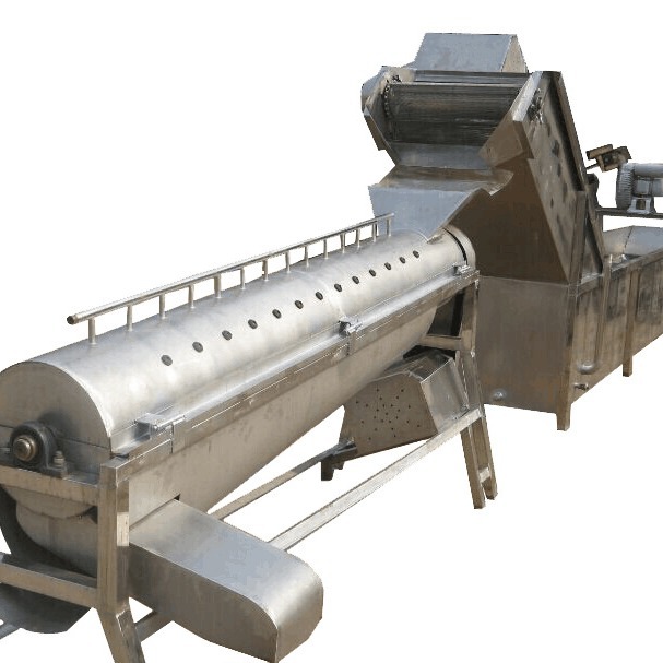 卧式全自动鸡爪去皮机 脱皮加工流水线 时产2吨出口国外设备