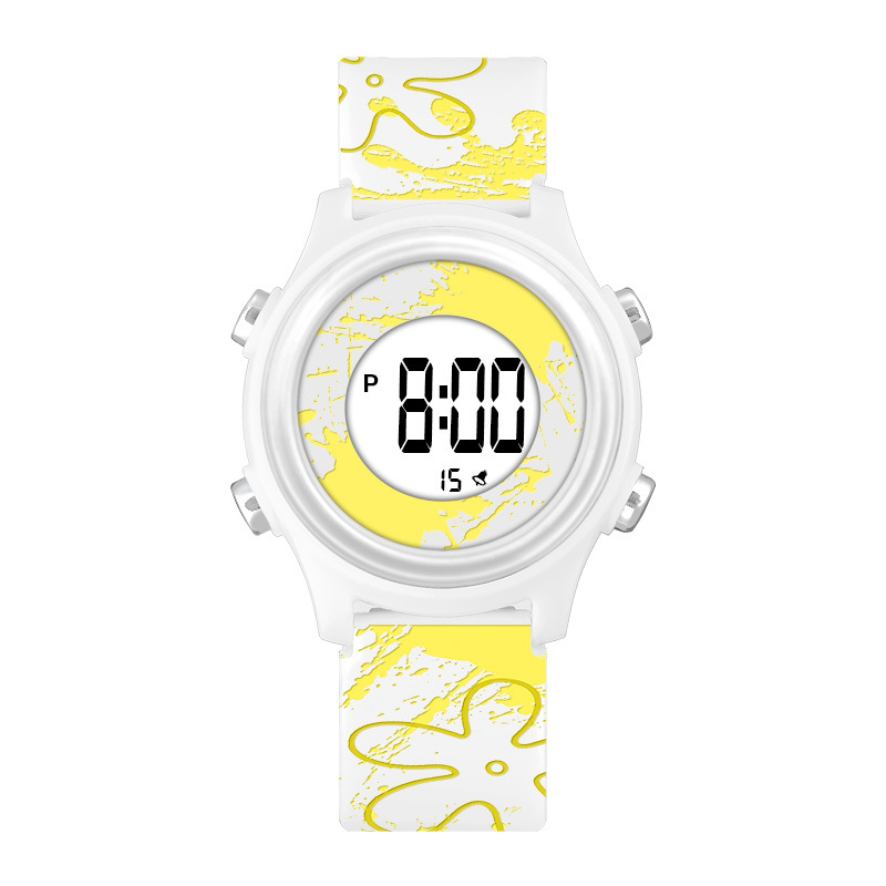 Moda campus macaron estudiante reloj electrónico alarma luminosa multifunción sincronización reloj electrónico al por mayor