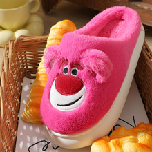 冬季家用棉拖鞋女室内居家居情侣卡通毛毛拖鞋男保暖厚底摆摊批发