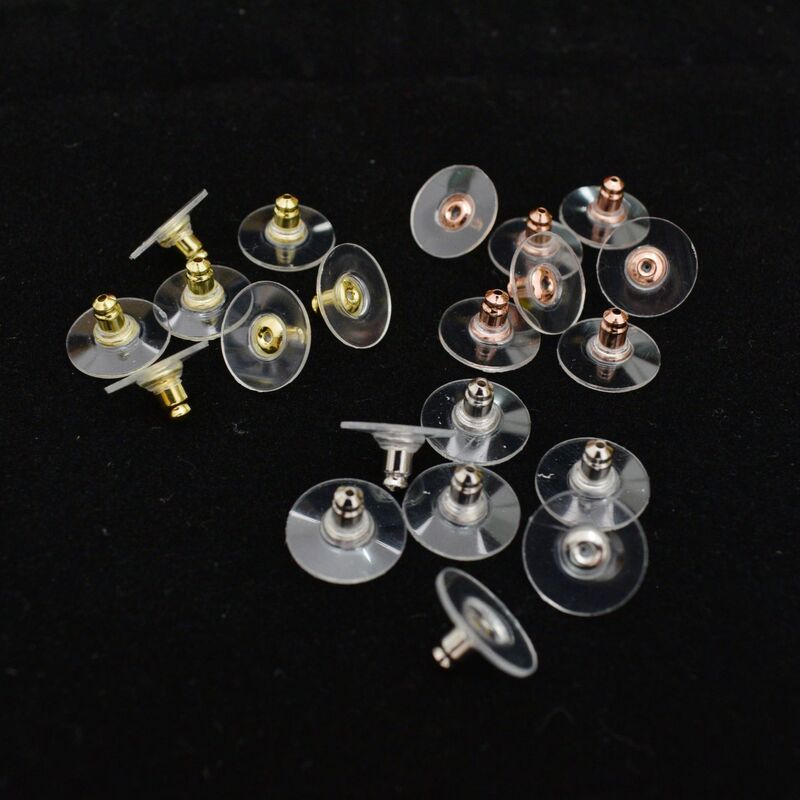 18K color-preserving Frisbee bullet film ear plug diy earrings jewelry accessories electroplating copper accessories ear stud plug