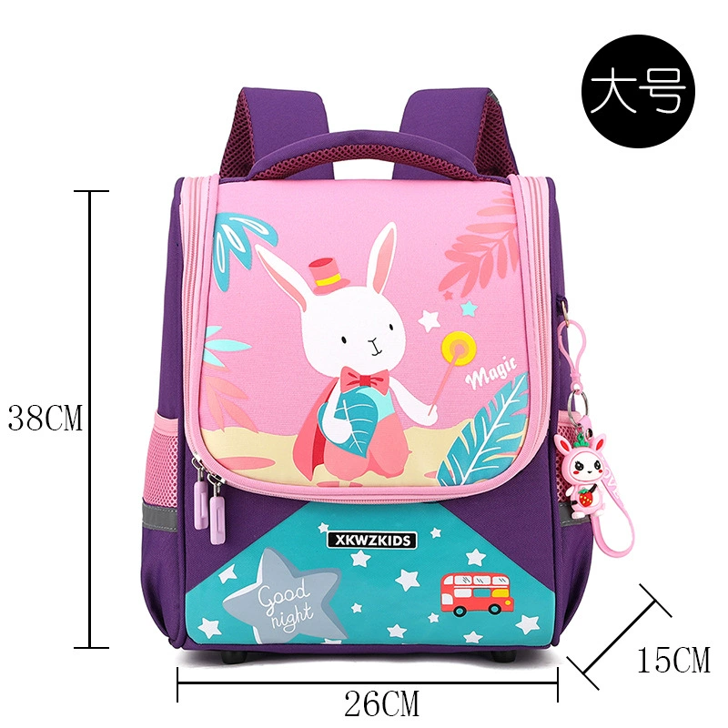 Натуральный детский рюкзак с дизайном рыбки, кролика и динозавра, школьный портфель для детей