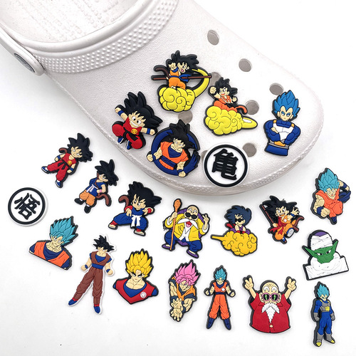 Dragon Ball Crocs Shoe Flower PVC Shoe Flower Shoe Buckle Bracelet Strap DIY Shoes Clothing Accessories Accessories