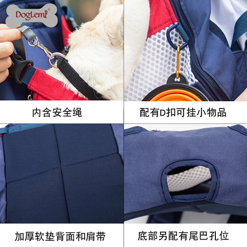 Internet celebrity pet backpack shoulder breathable canvas cat bag portable travel dog backpack factory direct sale