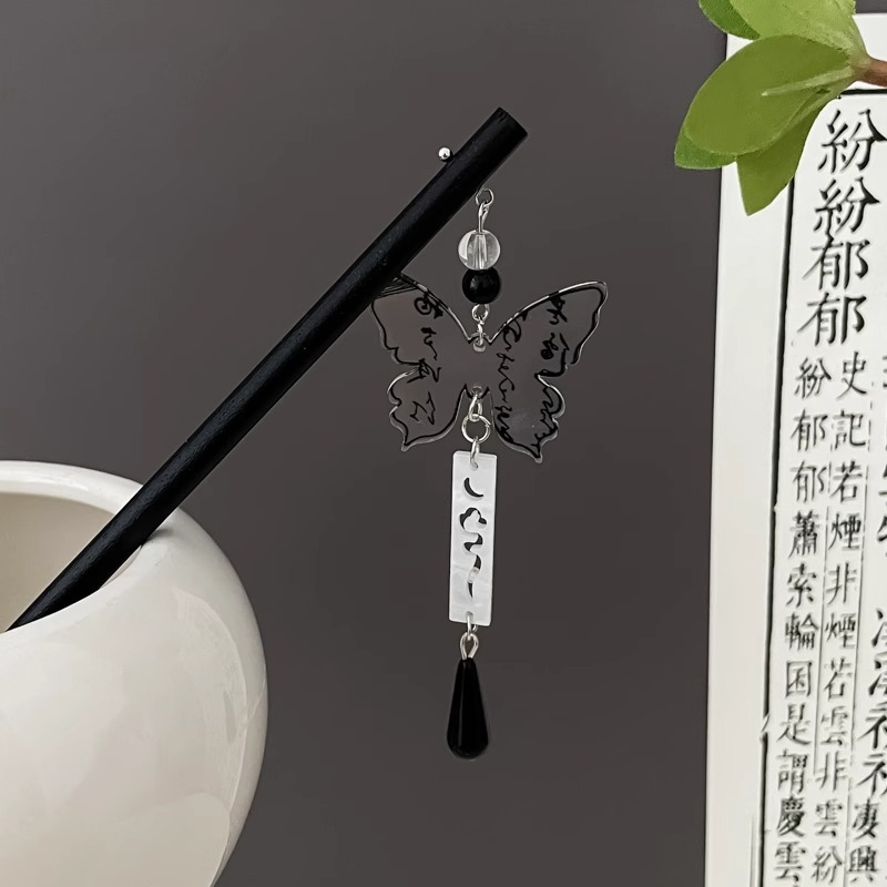 Estilo antiguo borla horquilla de las mujeres nuevo estilo chino mapache Han accesorios de ropa de alta calidad updo pelo Maxi falda horquilla paso agitar tocado