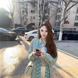 时尚欧货 Ve长袖衬衫 波点3D印花图案男女同款上衣开衫现货百搭