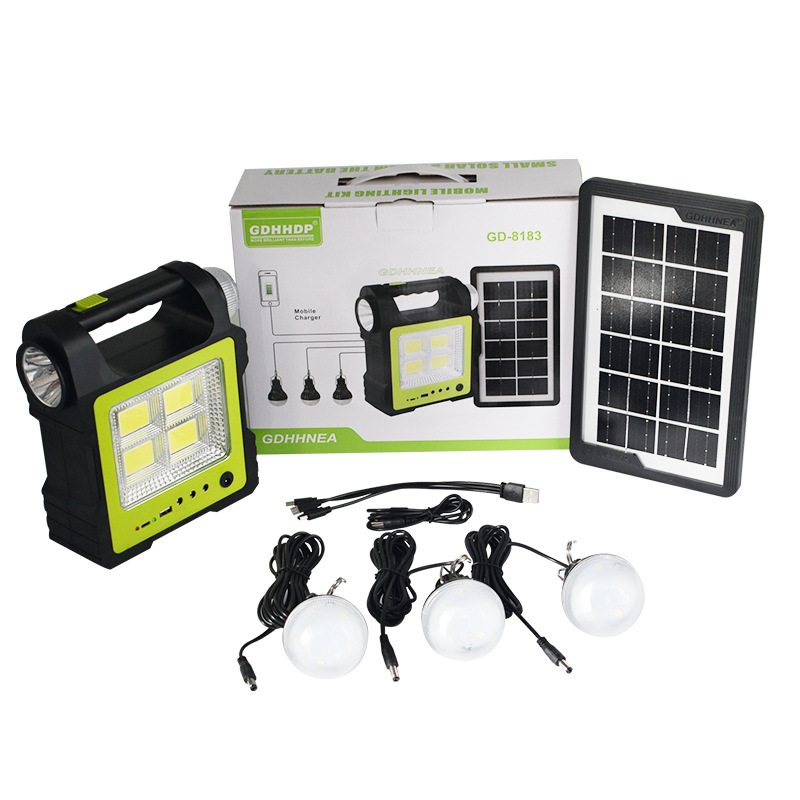 太阳能小系统灯户外露营照明灯移动应急电源非洲中东东南亚畅销品