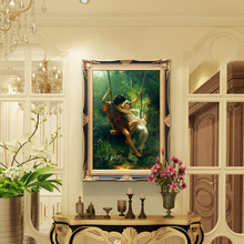 入户玄关装饰画高端人物挂画油画客厅走廊壁画欧式大气宫廷画