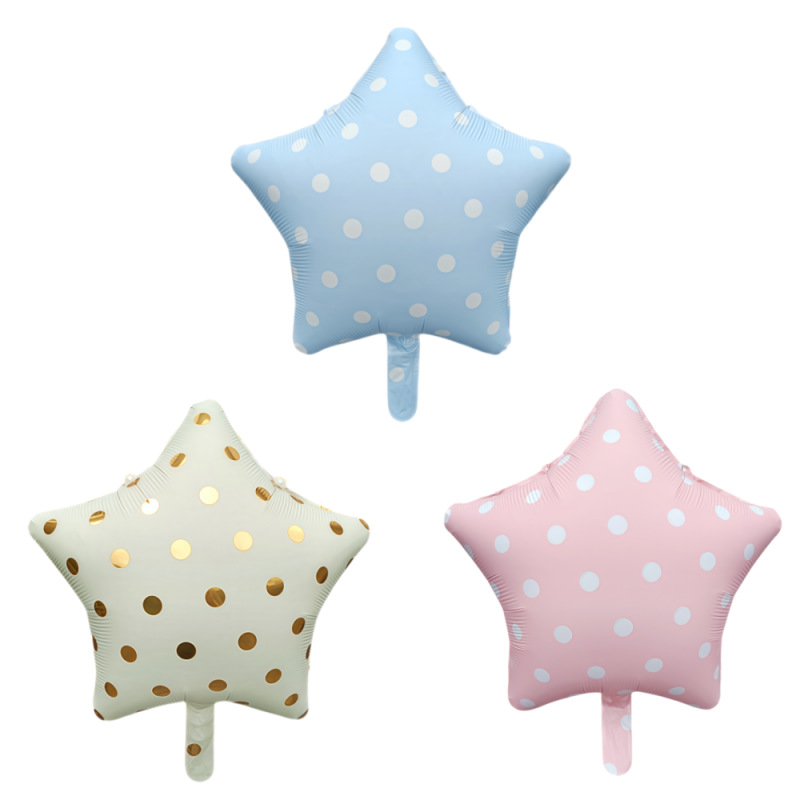 Nueva estrella de cinco puntas mate color retro feliz cumpleaños película de aluminio globo fiesta de cumpleaños decoración de escena globo al por mayor