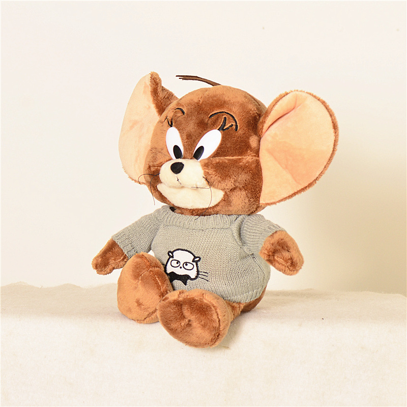 Comercio exterior en stock muñeca de dibujos animados gato y ratón muñeca niños ragdoll peluche regalo Jerry ratón al por mayor