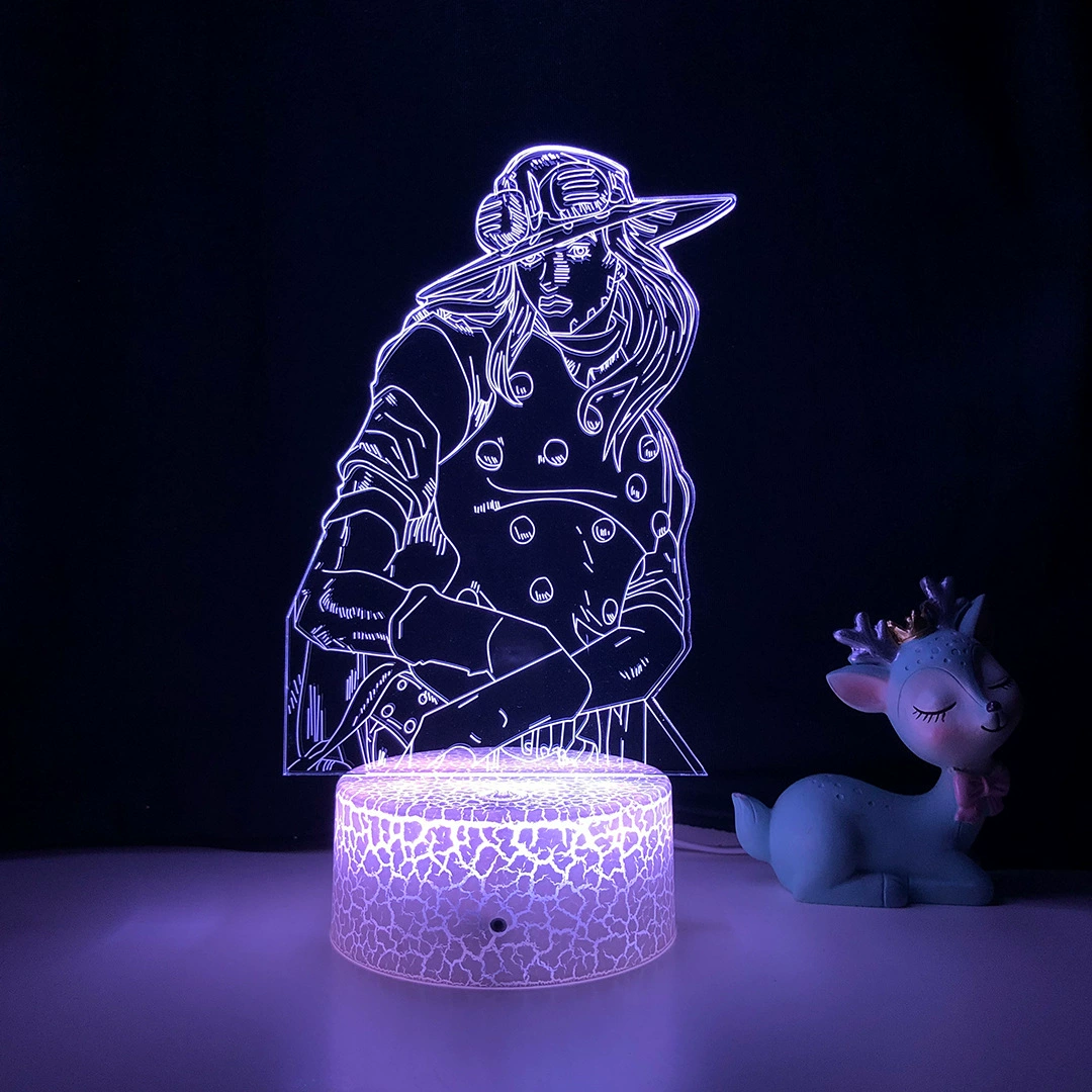Jojo Bizarre Adventure 3D ночной светильник для спальни декоративный лампа