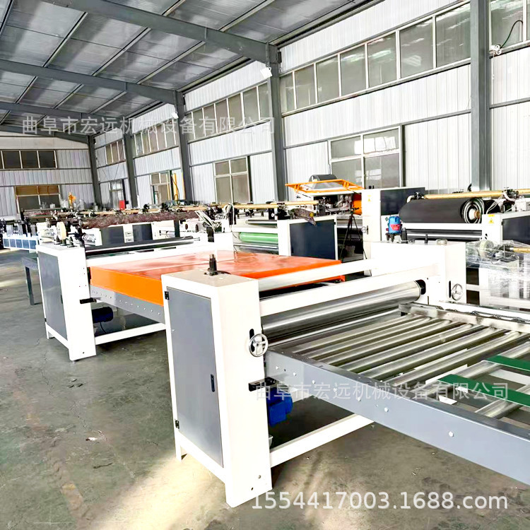 中央空调复合风管玻镁彩钢板贴合机 贴合牢固 玻纤板铝箔覆膜机