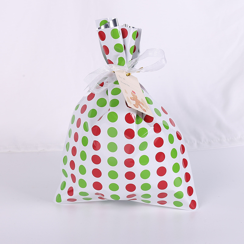 En stock corbata cuerda Navidad caramelo bolsa alce Santa Claus Correa cordón bolsa caramelo bolsa de regalo personalización image 18