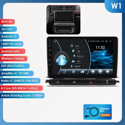 DVD Navigation — inch is suitable for 17-23 - 232g-wifi4g-lte-version-8581a-carplay-eight-cores-9inch-suitable-for-17-23-citroen-c3-high-configuration