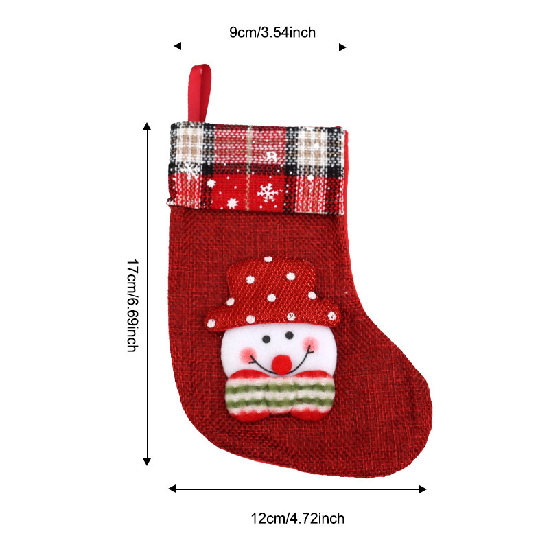 新しいクリスマスソックスクリスマス装飾用品クリスマスツリー装飾ペンダントサンタクロースギフトバッグ小さな靴下|undefined
