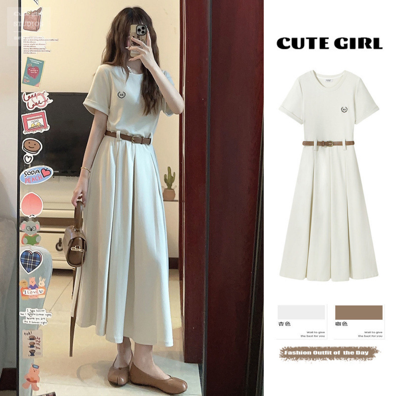 [12000 people's collection] high-level super good-looking waist belt dress women 2025 new summer fashion