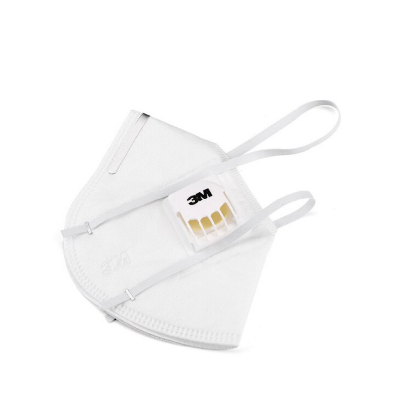 3M9002V折叠式带呼气阀KN90头戴式防护口罩防PM2.5防尘防霾口罩