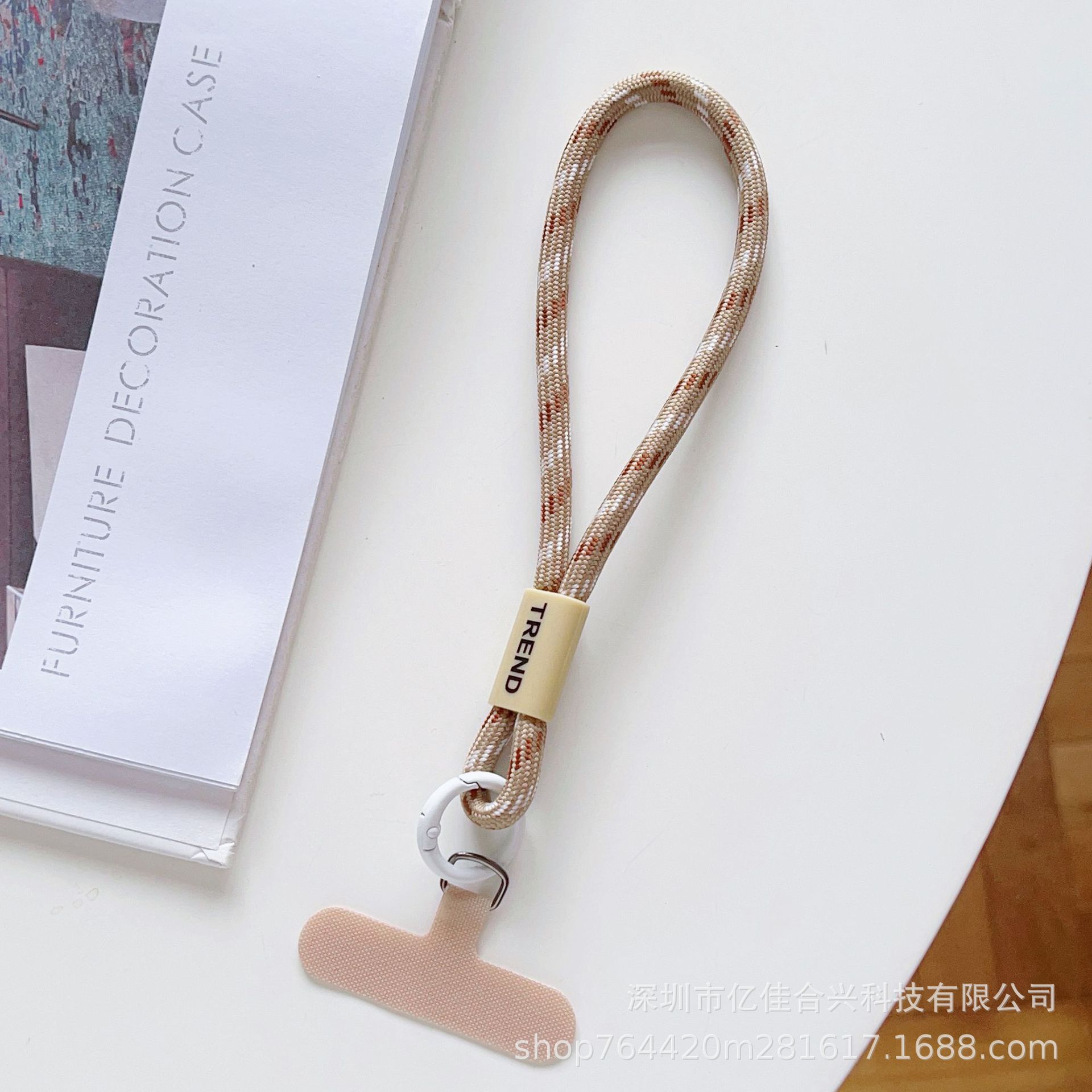 Corto ajustable hebilla de mano anti-pérdida junta de cuerdas de muñeca de poliéster simple de viaje al aire libre