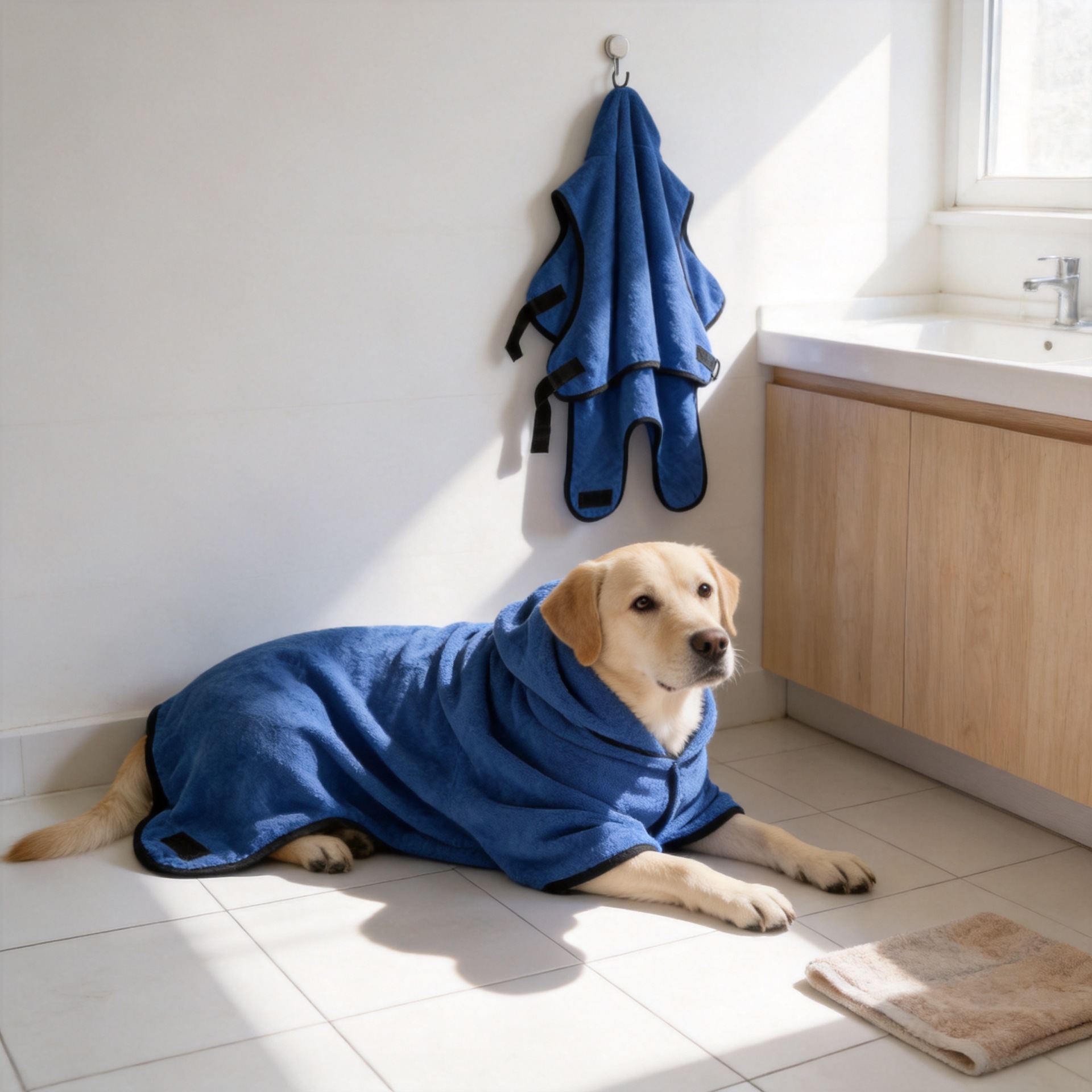 Pet Bathrobe, Dog Bath Towel, Large and Small Dog Cleaning and Grooming Towel, Absorbent and Quick-Drying, Can Be Worn for Bathing, Wholesale