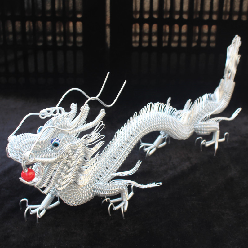 特徴的な手工芸品アルミ線編み中国のドラゴンモデル金属線 diy エスニックスタイルの創造的なギフト装飾品|undefined