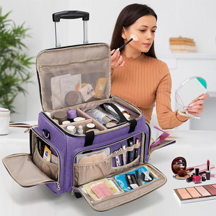 Manufacturer Customized Makeup Box Large Capacity Trolley Professional Makeup Artist Multifunctional Nail Art Tattoo Storage Box Tool Box