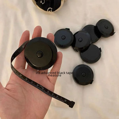 High-end black 1.5-meter retractable measuring tape automatic adjustment tape measure for three-body measurements bust hip waist flexible tape measure