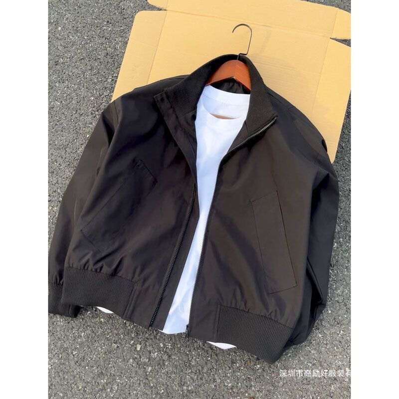 American-Style Pilot Jacket for Men, New Autumn Fashion Brand, Stand-Up Collar, Loose Casual Couple's Short Jacket