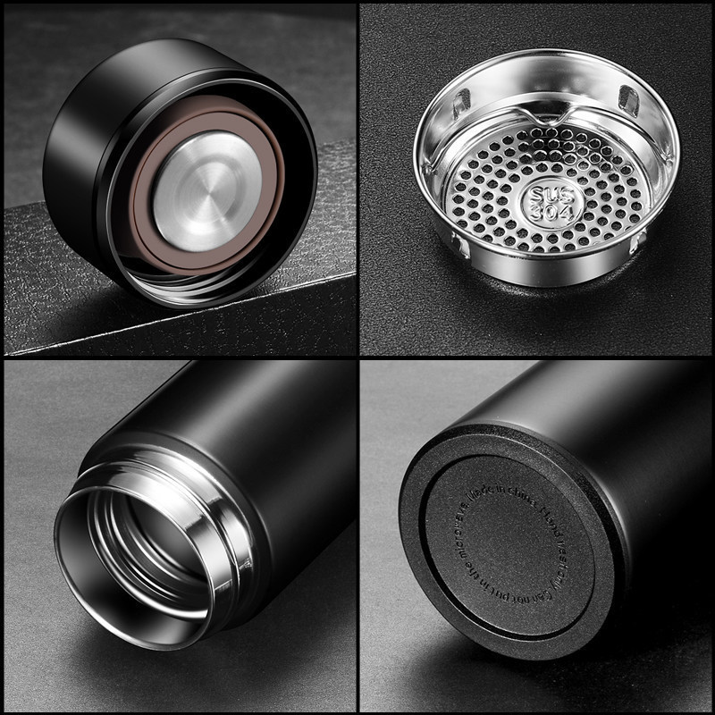 Taza de vacío medición inteligente de la temperatura 304 taza de agua de acero inoxidable de doble capa regalo de negocios taza de coche al por mayor logotipo de letras