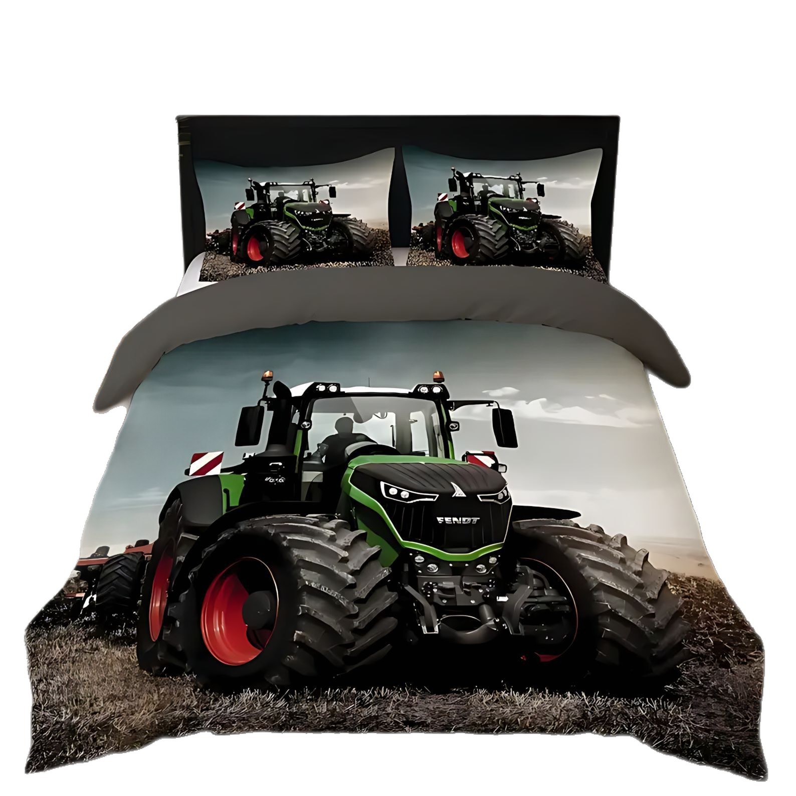 TEMU / JIT comercio exterior transfronterizo diseño de automóviles grandes tractor de moda alta definición digital impresión kit de edredón