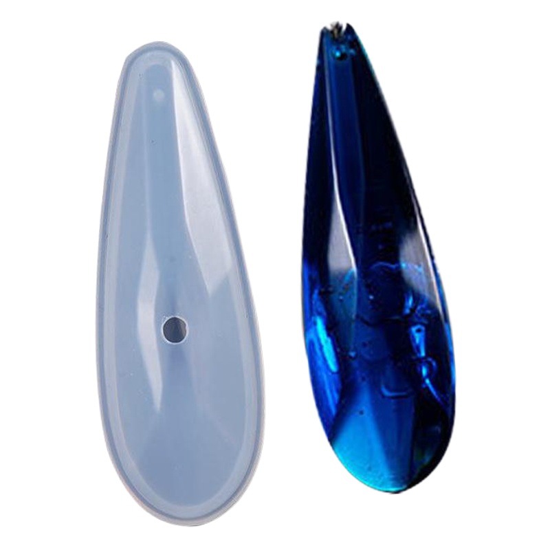 DIY cristal epoxi molde de silicona nuevo colgante de cristal tridimensional con agujero tridimensional colgante molde