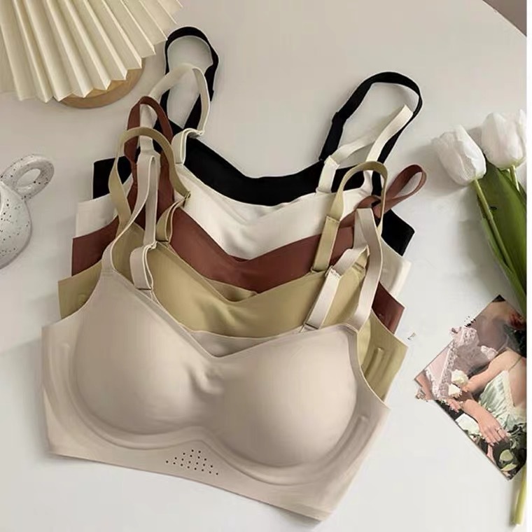 5533 deportes de Estilo Chaleco de yoga sin costuras tira de jalea ropa interior sujetador push-up de las mujeres sujetador de la espalda de la belleza inalámbrica transpirable