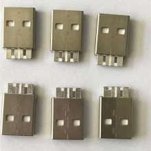 供应A公焊线大电流插头 USB AM短体焊线端子加粗过5A