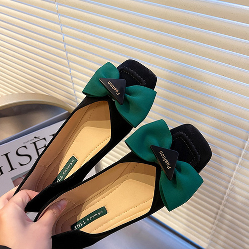 3688-31 Women's fashion single shoes, flat shoes, soft-soled women's scoop shoes, shallow boat shoes, wide fat feet, large size women's shoes 41