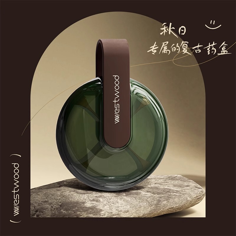 Portable medicine box medicine sub-box seven days a week carry three meals a day mini sealed tablets medicine box