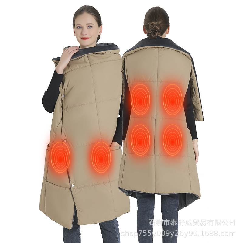 Fábrica de invierno calefacción inteligente calefacción caliente manta eléctrica al aire libre portátil cubierta calefacción manta mantón calefacción eléctrica mantón