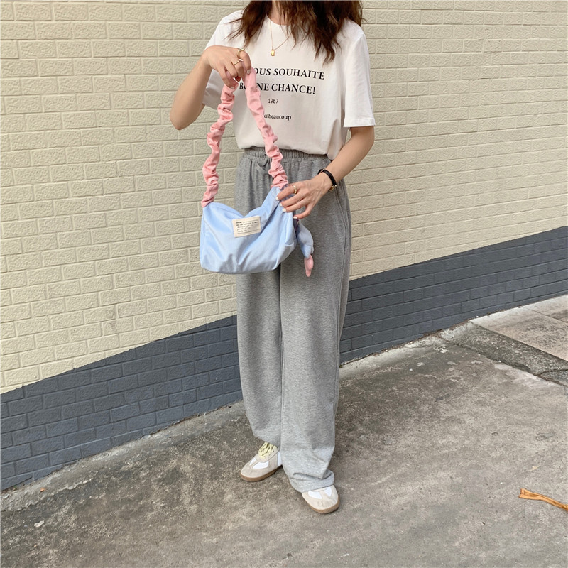 19212 corduroy retro underarm bag, sweet and youthful girl's single-shoulder bag with contrasting colors, cute student square bag undefined