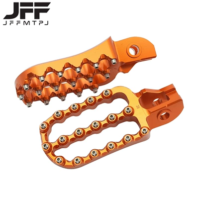 Suitable for Ktm/Husqvarna/Motorcycles Stainless Steel Foot Pegs Cnc Foot Pedals Footrests 17-23 Years (Motorcycle pedals) - orange