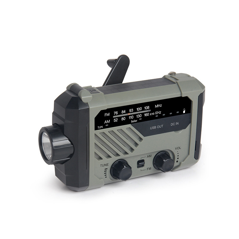 radio solar de emergencia transfronteriza linterna de generación de energía manual fuente de alimentación móvil de emergencia iluminación de campamento al aire libre