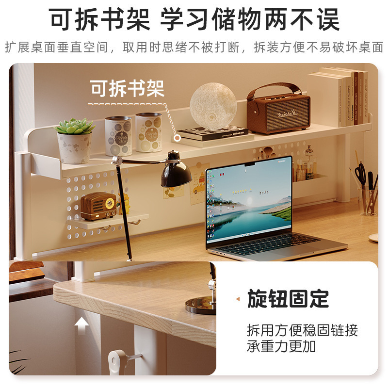 Escritorio elevador Escritorio de computadora de madera maciza Escritorio moderno de lujo ligero Escritorio de estudio de dormitorio Hogar de estudiante Banco de trabajo de oficina simple