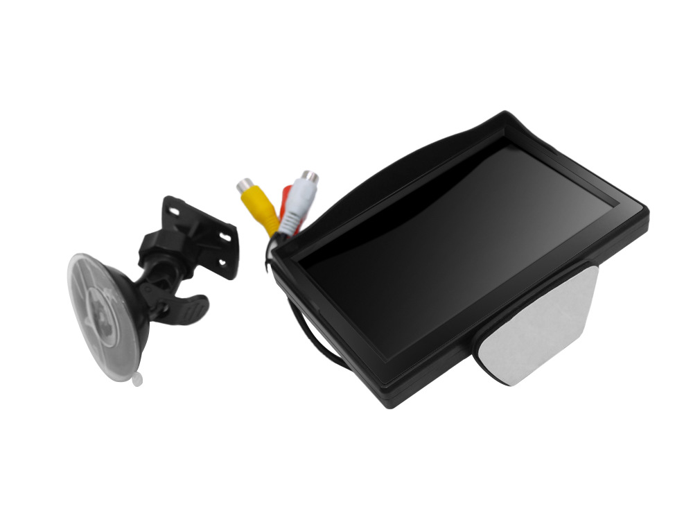 Manufacturer supplies 5inch suction cup monitor HD wireless transmitter receiver license plate 7-inch infrared car camera