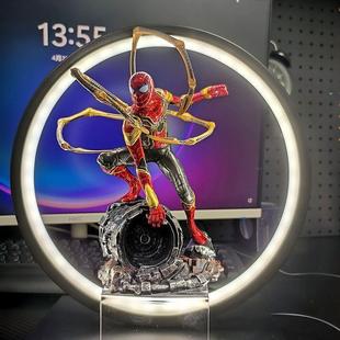 Spider-Man Peripheral Desktop Luminous Figure Ornaments Boys Birthday Gifts Boys Gifts Super Cool Ornaments Metal