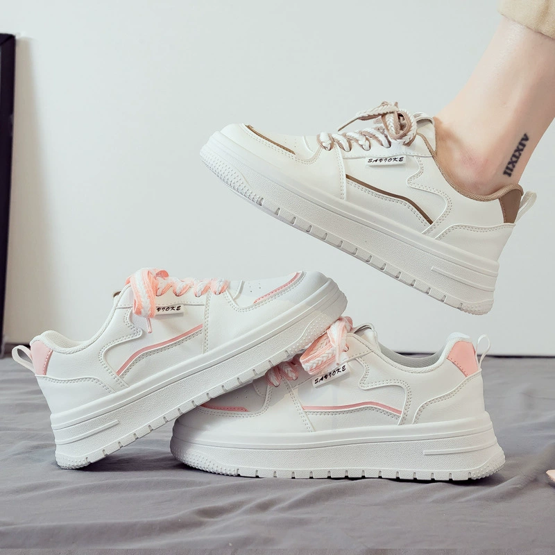 [Перекрестная торговля] дышащие универсальные спортивные белые кроссовки для отдыха, тренд сезона, мягкая подошва